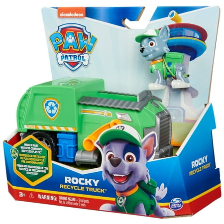 PAW Patrol, Rocky?s Recycle Truck with Figure, Toys for Kids Ages 3 and Up