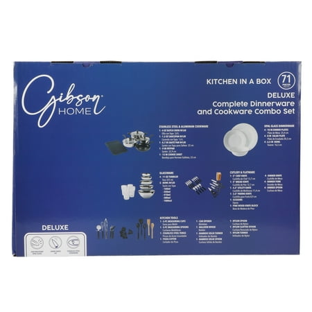 Gibson Home 71-Piece Stainless Steel Silver Cookware Combo Set