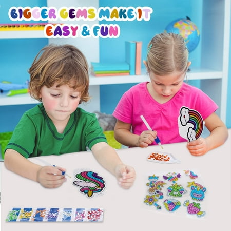 Pearoft 5 6 7 8 9 Year Old Girl Gifts Birthday Stickers Craft Kits for Kids Arts and Crafts for Kids Diamond Art Kits Gifts for 6 Year Old Girls Toys Age 7 Year Old Girl Gifts, Unicorn