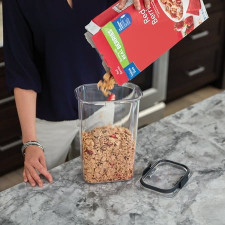 Rubbermaid Brilliance Pantry Airtight Food Storage Container, BPA-free Plastic, 16 Cup, Clear, 160cm|62.99" (10-11 years), 16 Cup