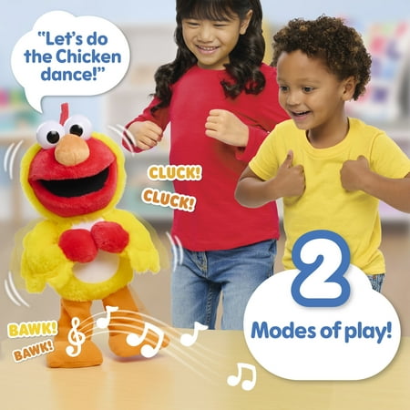 Sesame Street Chicken Dance Elmo Feature 13 Inch Plush, Dancing Plush, Stuffed Animal Baby and Toddler Toys
