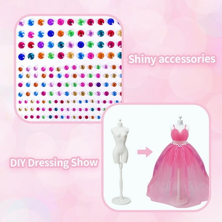 Adofi Fashion Designer Kit for Girls with 5 Mannequins, Sewing Kit for Girls Aged 6-12, Creativity DIY Arts & Crafts Kit for Kids, Girl Toys for Age 6 7 8 9 10 11 12 Year Old Gifts