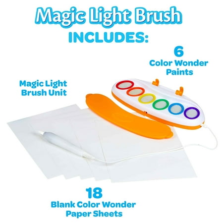 Crayola Color Wonder Magic Light Brush Art Set, Mess Free Washable Paint, Gift, Beginner Unisex Child