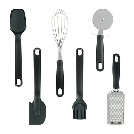 Mainstays 36 Piece Kitchen Gadget Set with Kitchen Cooking Utensils, and Drawer Organizer, Black