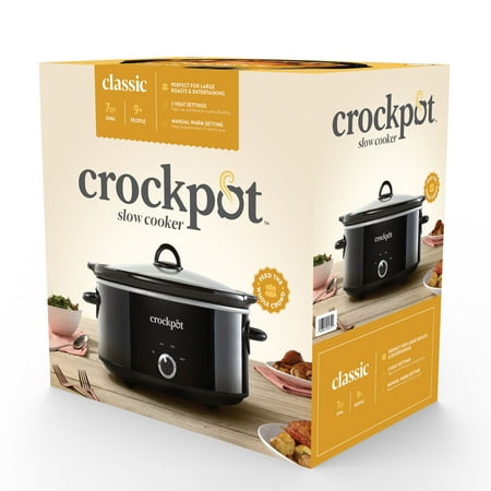 Crock-Pot? Manual 7-Quart Slow Cooker, Black