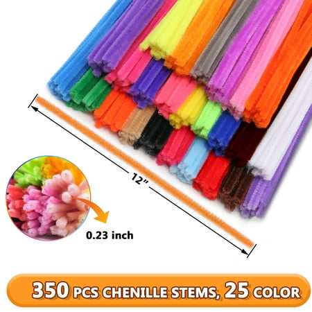 Fabulas Pipe Cleaners for Crafts, 25 Colors for Crafting DIY Arts Projects Decorations