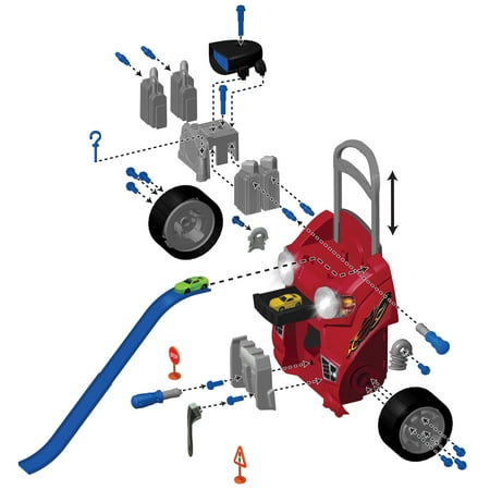 Kid Connection Take Apart Car Engine & Race Track with Interactive Steering Wheel and Dashboard, 36 Pieces, Toddler Toys