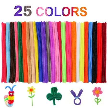 Fabulas Pipe Cleaners for Crafts, 25 Colors for Crafting DIY Arts Projects Decorations