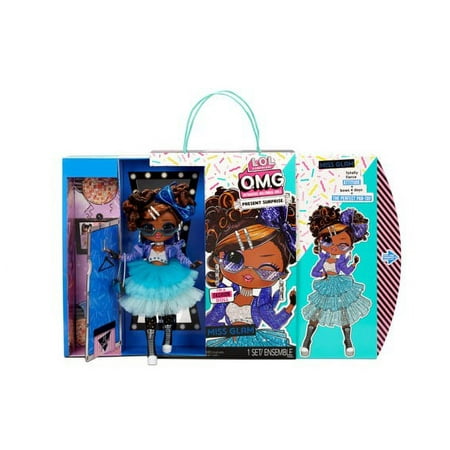 LOL Surprise OMG Present Surprise Fashion Doll Miss Glam With 20 Surprises And 5 Fashion Looks - Toys for Girls Ages 4+