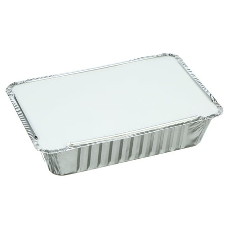 Handi-Foil Aluminum Meal Prep Food Storage Pan with Lids 5 Count Holds up to 36 Fluid Ounces