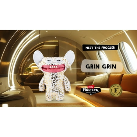 Fuggler Gold Fuggs 9 inch (Grin Grin), Funny Ugly Monster Soft Plush Collectible Toy by ZURU