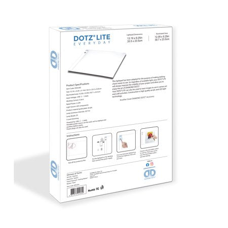 Diamond Dotz Dotzlite Everyday Light-Up Tracing Pad - Light Board for Dotting, Drawing, Crafts, LED Table for Artists, Portable Light Box for Tracing