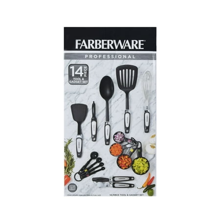 Farberware Professional 14-Piece Kitchen Tool and Gadget Kitchen Utensil Set in BlackBlack,