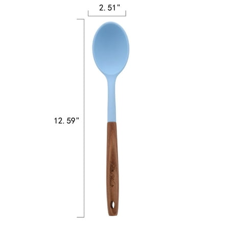 The Pioneer Woman 10-Piece Silicone and Acacia Wood Handle Cooking Utensils Set, Blue