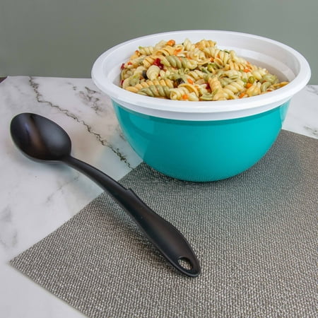 Mainstays 8-Piece Nylon Kitchen Utensil Set with Connector Ring, Black Plastic