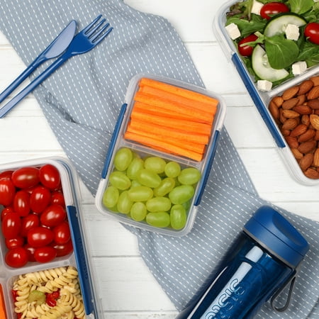 Sistema 1.4 Cup Small Split To Go Food Storage Container, Blue