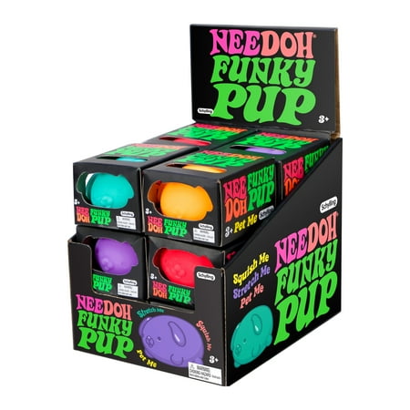 NeeDoh Funky Pup Novelty Fidget Toy, Multiple Colors, Children Ages 3+