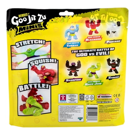 Heroes of Goo Jit Zu Minis Mega 6 Pack 2.5 inch Mini Heroes Ages 4+