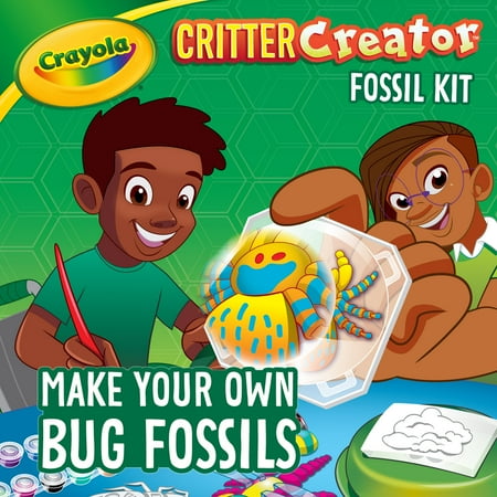 Crayola Metallic Clay Art Kit with Paints, Science Gifts for Kids, Fossil Molds, Bug Toys, Craft Set, Ages 7+