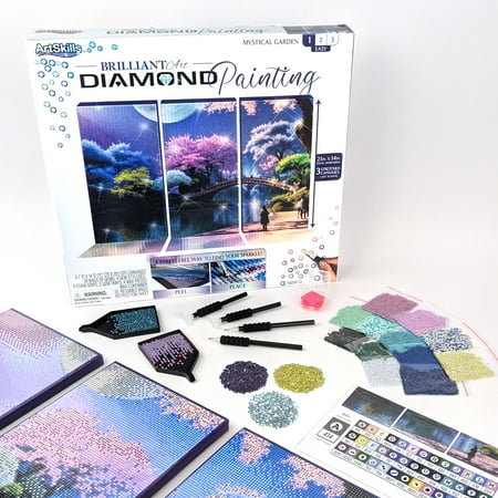ArtSkills Brilliant Art Diamond Painting Craft Kit, Mystical Garden