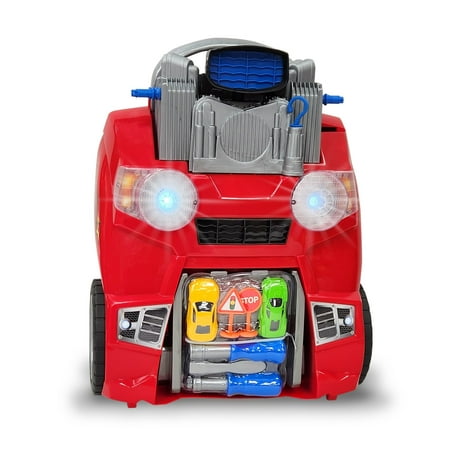 Kid Connection Take Apart Car Engine & Race Track with Interactive Steering Wheel and Dashboard, 36 Pieces, Toddler Toys