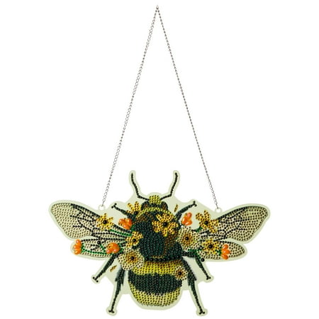 HsdsBebe Diamond Art Painting Hanging, DIY Bee with Diamonds Christmas Single Sided Wall Hanging Kits for Beginners, Art Craft Gem Painting Adult and Children Diamond Art, Other