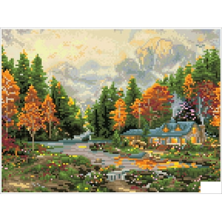 DIAMOND DOTZ? Evening at Autumn Lake Special Edition Diamond Painting Kit