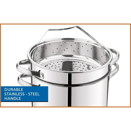 Mainstays 4-Piece Stainless Steel 8 qt Cooker Multipot Set