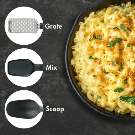 Mainstays 36 Piece Kitchen Gadget Set with Kitchen Cooking Utensils, and Drawer Organizer, Black