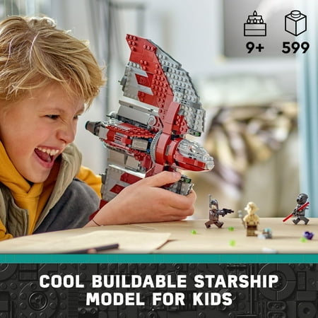 LEGO Star Wars Ahsoka Tano?s T-6 Jedi Shuttle Building Toy, Starship and 4 Minifigures, 75362