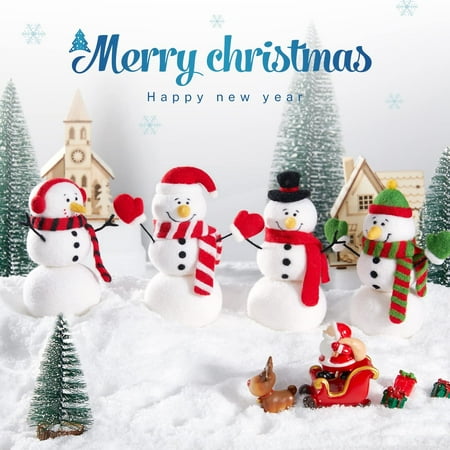 UnityStar Needle Felting Kit, Christmas Snowman Needle Felting Kit for Beginners for Christmas Festival DIY Crafts Gift