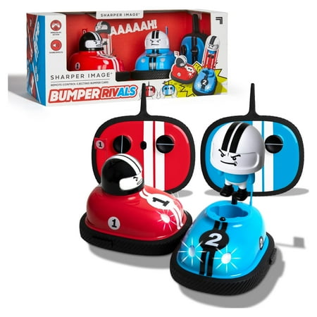 Sharper Image? Toy RC Remote Control Ejecting Bumper Rivals with Includes Wireless Remote Control and Sound Effects, 6-pieces, Red and Blue, Age 8+