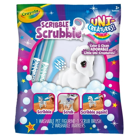 Crayola Scribble Scrubbie Pets, Uni-Creature 1 Count, Mythical Animal Toy, Gifts for Kids, Child