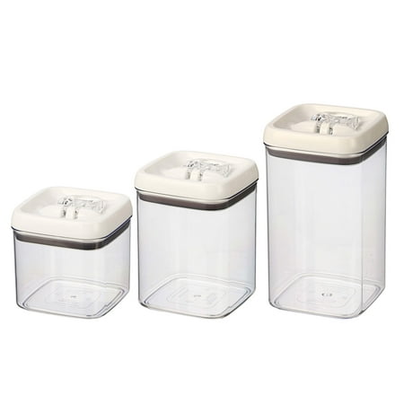 Better Homes & Gardens Canister Pack of 3, Flip-Tite? Square Food Storage Container Set