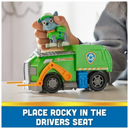 PAW Patrol, Rocky?s Recycle Truck with Figure, Toys for Kids Ages 3 and Up