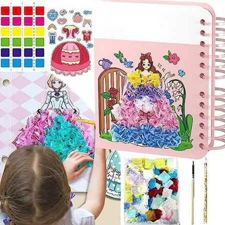 Arts and Crafts Kit for Girls 8-11 Years,Princess Dress-up Painting Book Set Craft Kit for Girl Toys 8-11 Years Gifts