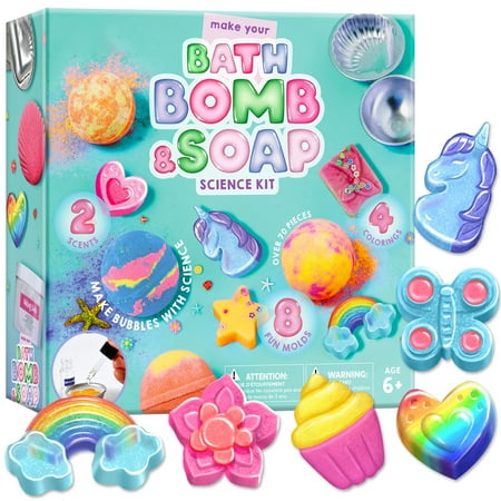 Joyin Soap Making Kit for Kids, 6 Shape Soap Molds DIY Crafts for Kids Ages 8-12, Creative Art Projects Gift for Girls