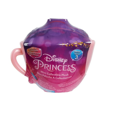 Disney Princess Mini Collectible Plush Teacup Capsule, Kids Toys for Ages 3 up