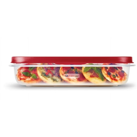Rubbermaid EasyFindLids 24 Piece Food Storage Containers Variety Set, Red, Red
