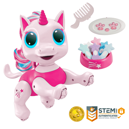 USA Toyz Robo Pets Unicorn, Remote Control Interactive Robot Hand Motion Gestures, STEM Robotic Kids Toys for Boys & Girls Ages 3+ (Pink)
