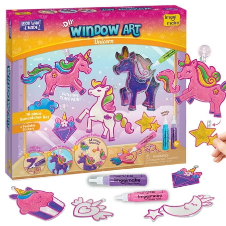 Imagimake Window Art Unicorn | DIY Suncatcher Kit | Arts & Crafts for Kids | Gifts for Girls 5+