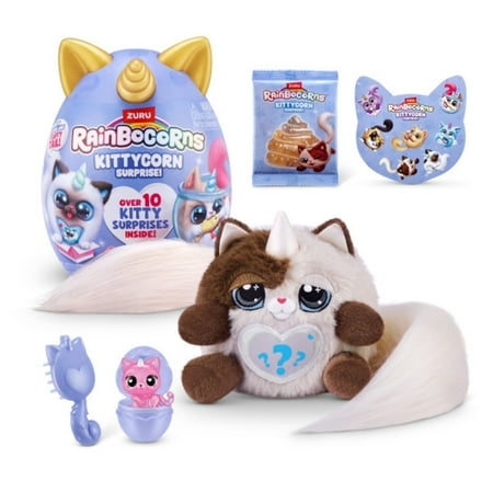 Kittycorn Surprise Series 3 by ZURU, Plush Toy, Collectible Plush Stuffed Animal, Slime, Surprise Eggs for Girls