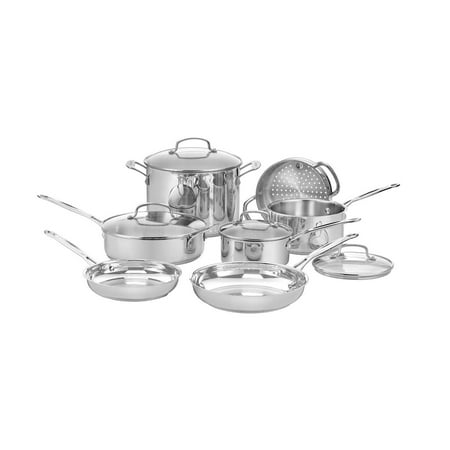 Cuisinart Chef's Classic Stainless Cookware 11 Piece Set, 77-11G