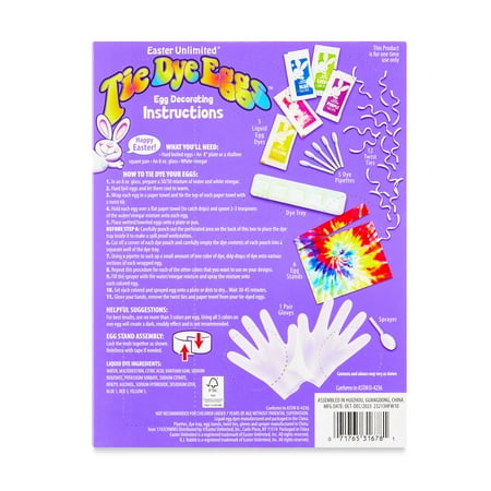 Easter Unlimited Easter Multi-Color Tie Dye Egg Decorating Kit