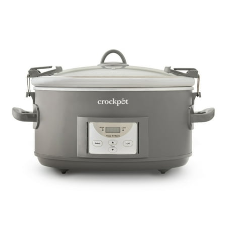 Crock-Pot? Programmable 7-Quart Cook and Carry Slow Cooker, Grey