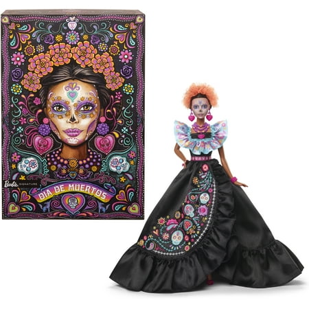 Barbie Signature D?a De Muertos 2024 Collectible Doll in Ruffled Black Gown