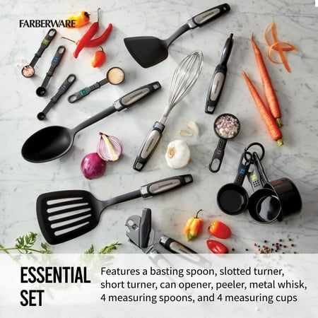 Farberware Professional 14-Piece Kitchen Tool and Gadget Kitchen Utensil Set in BlackBlack,