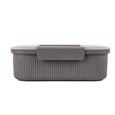Mainstays Food Storage Container, Rectangle, Grey, 42oz Capacity
