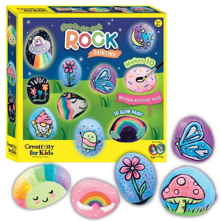 Creativity for Kids Glow in the Dark Rock Painting Kit - Child Craft Project for Boys and Girls