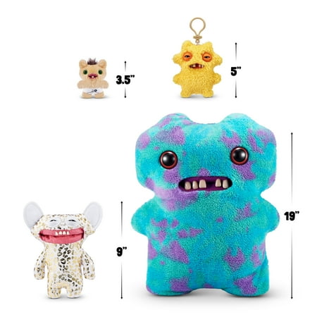 Fuggler Gold Fuggs 9 inch (Grin Grin), Funny Ugly Monster Soft Plush Collectible Toy by ZURU